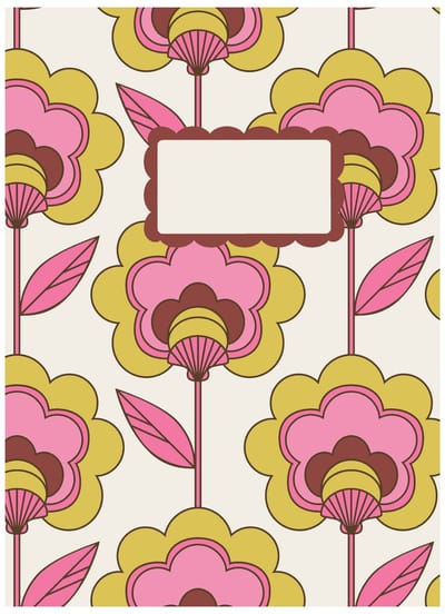 HappyBook - Planner - Retro - A4 - Weekplanner - Retro Patroon - Geel - Roze - Business Planner - Lifestyle Planner - Zakelijke Planner - Healthy planner - Effectiviteit - Doelen behalen - Doelen stellen