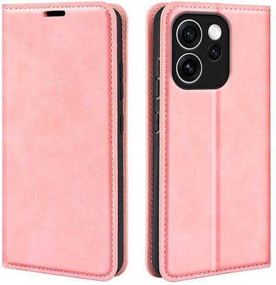 MobyDefend Hoesje - Geschikt voor Oppo Reno15 F / Oppo Reno15 FS - Luxe Wallet Bookcase (Magnetische Sluiting) - Roze