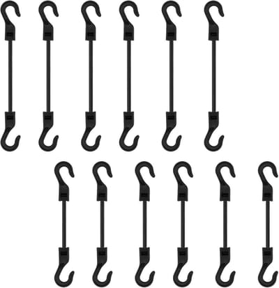 Spanrubber met haken - Expander banden Bagagespanners - Lading vastzetten - Dubbele stalen haken - 10 cm en 15 cm