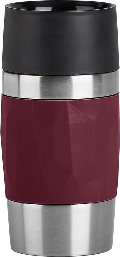 Compact Isolierbecher - Travel Mug 0,3L weinrot