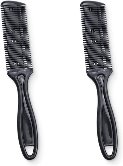 2x Dubbelzijdige Tondeusekam voor Uitdunnen en Knippen van Haar