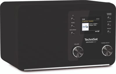 TechniSat DIGITRADIO 307 radio DAB+, FM AUX, DAB+, FM Alarm klok, zwart