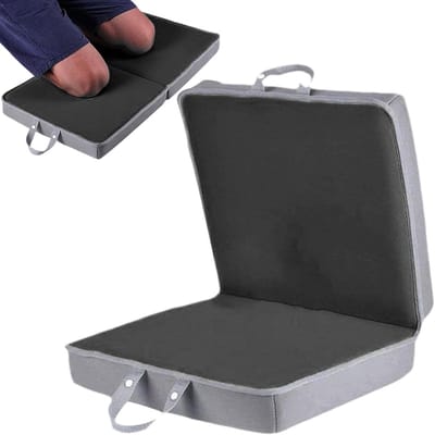 Kniekussen - Kniebeschermer - Vloerwerkzaamheden - Met handgrepen - 60 x 34 cm - Zwart