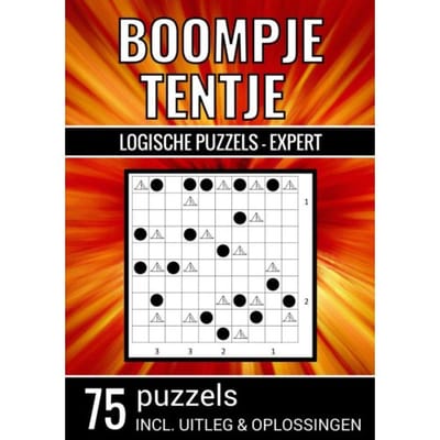 Boompje Tentje - Logische Puzzels Expert - 75 Puzzels, Incl. Uitleg & Oplossingen - Puzzelboeken & Meer