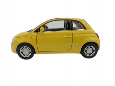 Welly Fiat 500 Modelauto Metaal Geel 1:34