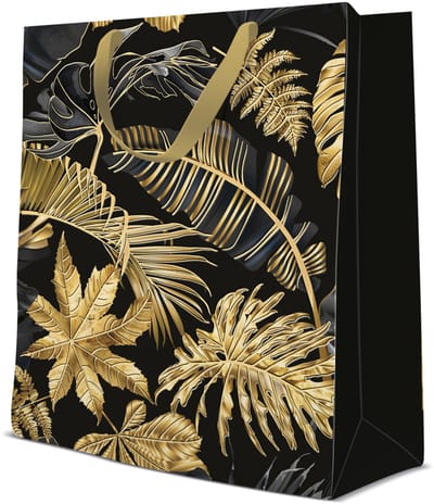 Cadeautas - Gold Leaves Large 26,5x33,5x13cm