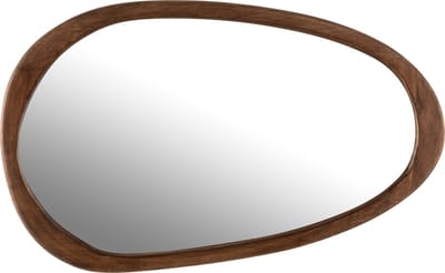 J-Line spiegel Onregelmatig - hout - donkerbruin - large - 51 x 83 cm