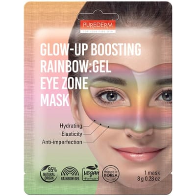 PUREDERM Vegane Glow-up Boosting ARC-EN-CIEL: Masque Hydrogelé pour les Yeux, 8 g