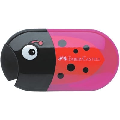 Faber-Castell puntenslijper met gum - lieveheersbeestje motief - 2-gaats - FC-183527