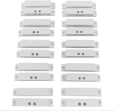 Contact Sensoren - Reed Schakelaar - Beveiliging Thuis - Normaal Gesloten - 10 Stuks - Zilver