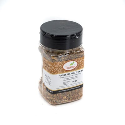 Tuana Kruiden - Rasel Hanout Kruiden Fijn - Bakje 50 Gram - Tuanashop - KP0228