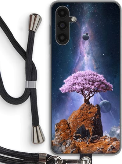 Case Company® - Hoesje met koord geschikt voor Samsung Galaxy A13 5G hoesje met Koord - Ambition - Telefoonhoesje met Zwart Koord - Bescherming aan alle Kanten en Over de Schermrand