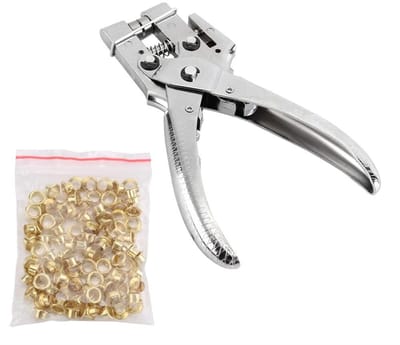 Dailygoody - Nietset en Oesenzange - 20 mm - Ergonomisch - 100 Stuks - Oesenset - Geschikt voor Gürtellöcher - Kunststof