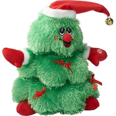 Koopmans Koopman Kerstfiguur Pluche Boom met Geluid en Beweging - 25 x 16 x 39 cm
