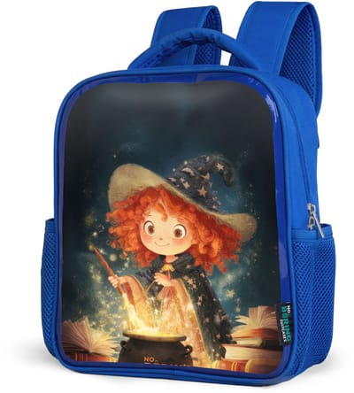 NoBoringSuitcases.com® - Rugzak blauw - Schooltas jongens - Heks met Sprankelende Toverdrank - Kinder rugtas jongen - Boekentas kind - Kinderrugzak voor school - Schoolrugzak