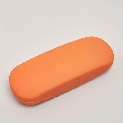 Eenvoudige stevige snoepkleurige leren leesbrillenkoker, zonnebrillen, harde organisatie, studenten, optische bijziendheid, brildooshouder oranje