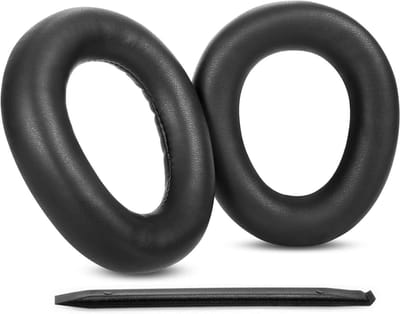 Comfortabele Vervangende Oorkussens voor Draadloze Over-Ear Hoofdtelefoons met Zacht Geheugenfoam en Echte Leer (Zwart)