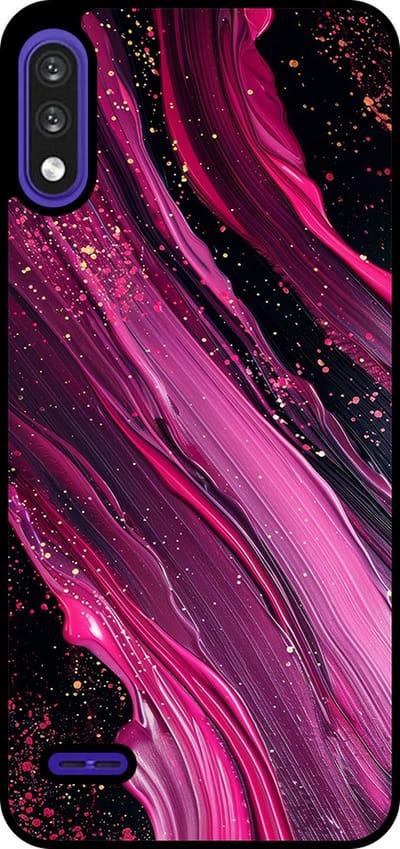 Smartphonica Telefoonhoesje Geschikt voor LG K22 met marmer opdruk - TPU backcover case marble design - Paars Roze geschikt voor LG K22