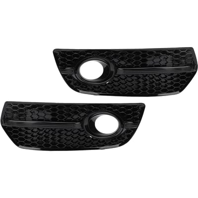 1 Paar Voorste Mistlicht Grille 8R0807682A Links Rechts Esthetische Glanzend Zwarte Mistlamp Grille Cover voor Voertuig black