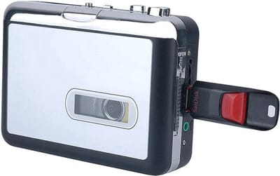 QPFO® Cassette naar MP3 Converter – Digitaliseer Cassettes Zonder PC – Draagbare Tape Converter met USB en Koptelefoonaansluiting