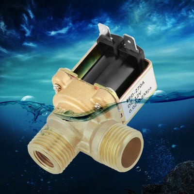 Électrovanne Solénoïde Électrique en Laiton DC 12V DN15 G1 2 Normally Closed Interrupteur d'Entrée d'Eau avec Filtre