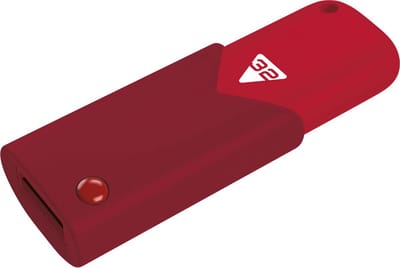 EMTEC II Click Fast B100 Flash Drive - 32 GB - USB Stick - USB 3.2 - Inclusief Secure software - Schuifbaar - Rood