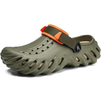 Nieuwe Zomer Heren Casual Dikke Zool Anti-slip Mode Ronde Neus Binnen Buiten Strand Sandalen Instapper Ademend EVA Teenslipper S... 41 gray