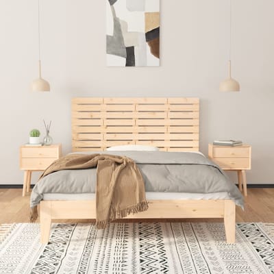 vidaXL - Hoofdbord - wandmontage - 126x3x63 - cm - massief - grenenhout