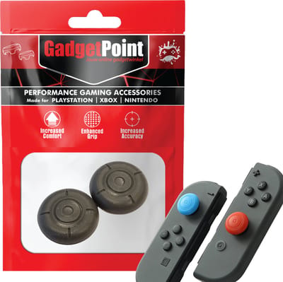 Gadgetpoint - Thumb Grips voor Nintendo Switch Joy-Con Controllers - Gaming Thumbgrips - Performance Anti-Slip Thumbsticks - Bescherming Accessoires - Thumbgrip - Zwart