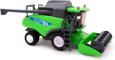 Toyland® 1:32 schaal, door wrijving aangedreven groene maaidorser - Boerderijspeelgoed - 25 cm x 11 cm