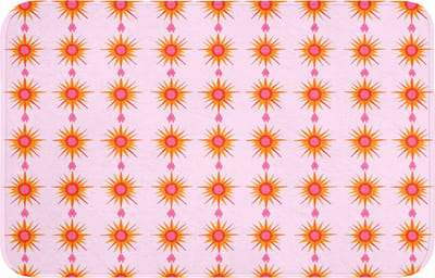 WC mat 80x50 cm - Antislip - Zon - Motief - Roze - Toiletmat - Vloermat - Douchemat - Toilet tapijt - Toiletmatten