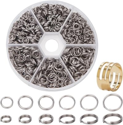 1120 Stuks RVS Splitringen Dubbele Lussen Voor Sieraden Maken - Buiten Diameter 5-8mm, Ideaal Voor Creatieve Projecten