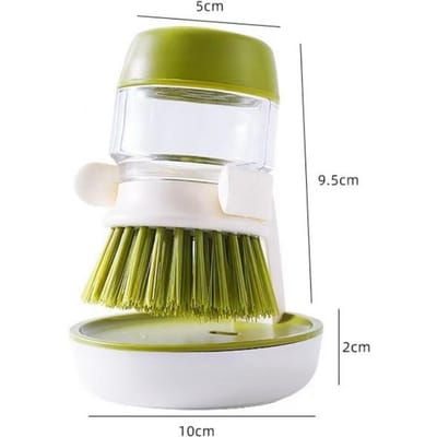 Brosse de nettoyage de cuisine Presse à liquide automatique Distributeur de savon pour brosse à vaisselle Nettoyant pour appareils de cuisine Gadget pratique 12x9x7.5cm