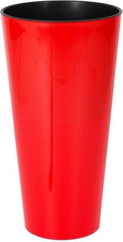Bloempot Buiten Hoog Rond Tubus Slim Shine 20cm KORAALROOD Prosperplast