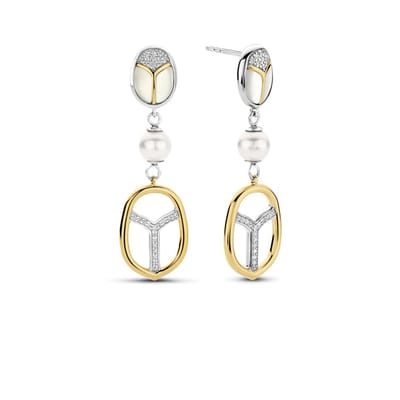 TI SENTO Dames Oorbellen - 925 zilver - Parelmoer - 7995MW