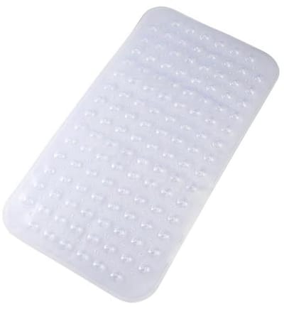Antislip badmat voor badkamer - Sneldrogend, krachtige zuignappen en drainagegaten - 60 x 40 cm - Transparant