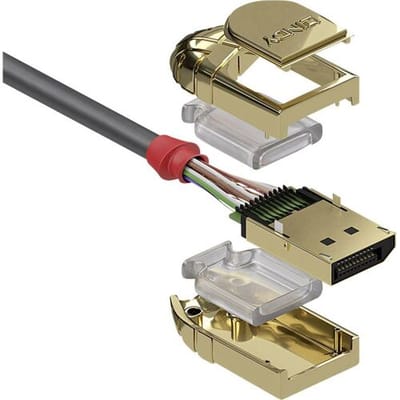 LINDY 36293 DisplayPort-kabel DisplayPort Aansluitkabel DisplayPort-stekker, DisplayPort-stekker 3.00 m Grijs