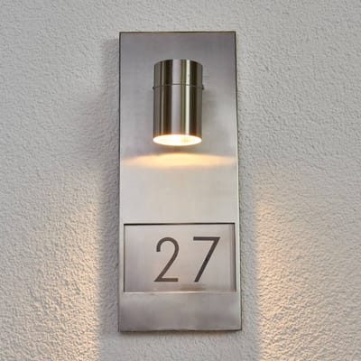 Konstsmide Huisnummer lamp Modena 7655, roestvrij staal