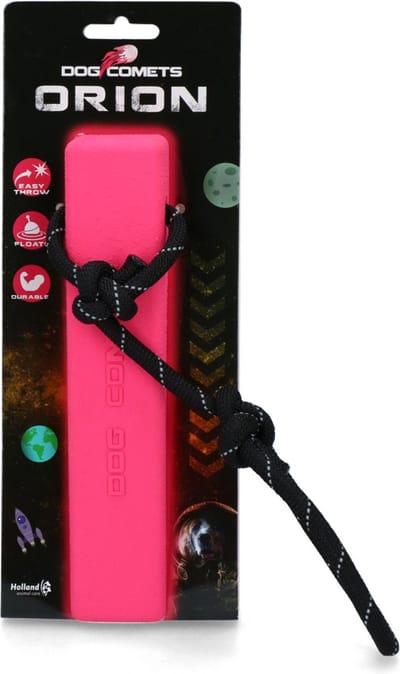 Dog Comets Orion Dummy - 20 x 4 x 4 cm - Hondenspeelgoed - Apporteerspeelgoed - Drijvend - Roze