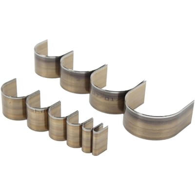 10 Stuks Leer Snijmal Handgemaakt DIY Halve Cirkel Leer Ponsen Stansgereedschap 5‑50mm gray