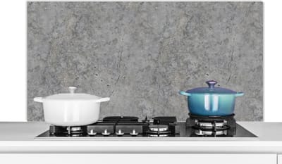 Spatscherm keuken 120x60 cm - Kookplaat achterwand Beton - Antiek - Patronen - Muurbeschermer - Spatwand fornuis - Hoogwaardig aluminium