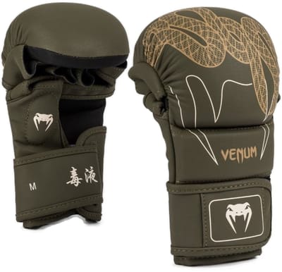 Venum Serpenti Sparring Handschoenen Khaki Brons Ivoor - S