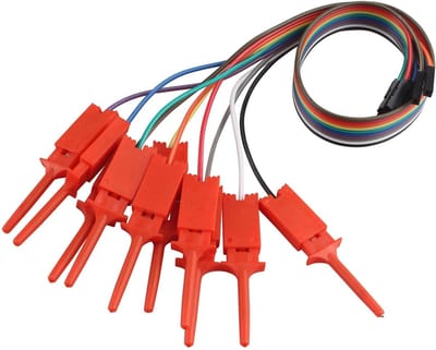 Dailygoody - Dupont Jumper Cables - Testkabels voor Logica Analyzer - 20 cm - Meerdere Testhaken - Geschikt voor Hobbygebruik - USB Kabels