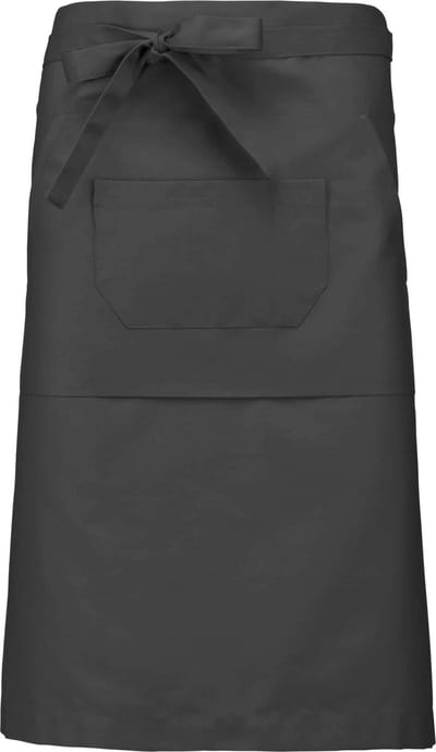 Awesome-Gifts - Professionele Horeca Sloof - K897 Bistro schort - Heupschort - Serveerschort - unisex - lang - 90 x 62,5 cm - per 10 stuks - onbedrukt - donker grijs