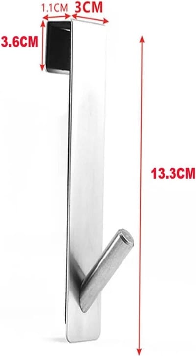 WiseGoods Premium RVS Ophanghaak Douche Deur - Ophanghaken - Haak Deuren - Handoekhaakje - Deurhaak - Badkamer Accessoires Zilver