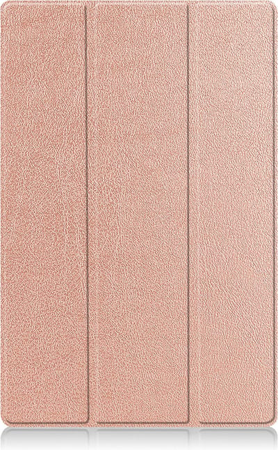 Hoesje - Geschikt voor Samsung Galaxy Tab S10 Plus - Dun & Stevig - Trifold Bookcase - Hard Cover Case - Met Uitsparing Geschikt voor S Pen - Hardcover Book - Tablet Hoes - Rosé goud