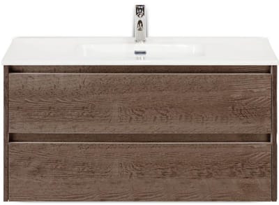 Dante Badmeubelset 100 cm - Tabacco - Keramische Wastafel Wit Cover