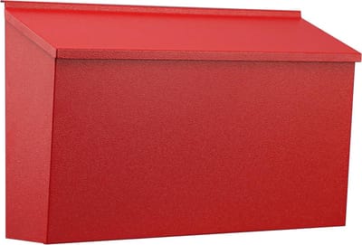 Wandgemonteerde brievenbus - Postbus met cover - Post ontvangen - Roestbestendig staal - 40 x 24 x 12 cm - Rood