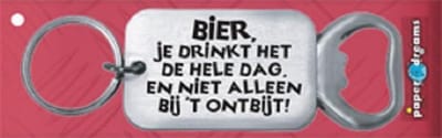 Sleutelhanger/opener Bier Ontbijt