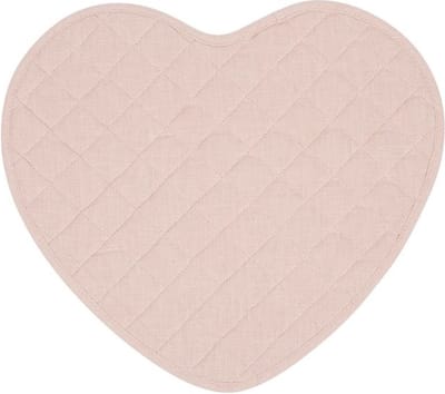 Placemat hart vorm - Roze - Cote Table - placemat gevoerd